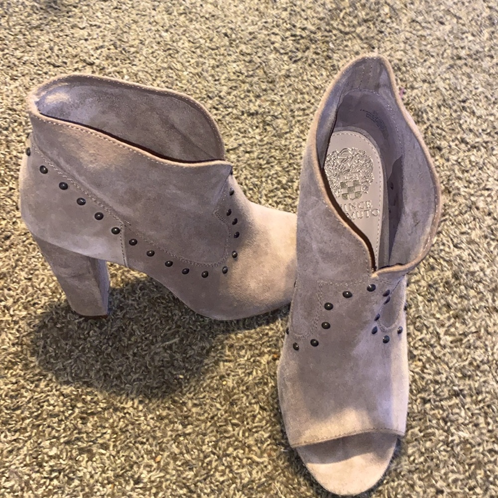 Vince Camuto suede open toe bootie